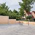 Berton©-sleufpaal 10x10x275 wit/grijs - Vlakke kop eindmodel brede ondersleuf - Zaan-serie