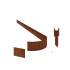 Cortenstaal kantopsluiting FLEX geplet 13 cm complete set per 24 meter