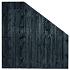 Tuinscherm zwart gesp. 23 planks (21+2) - Dresden H180/90x180cm VERLOOP - schutting