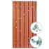Hardhouten tuindeur - Privacy + rvs inbouwslotset H195xB100cm - poort