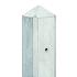 Berton©-paal wit/grijs, diamantkop - 10x10x220cm - IJssel-serie - voor scherm: 120x180