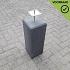 Berton© betonpoer 12,0 x 12,0 x 60,0 cm, antraciet, M16-bus, kleine velling