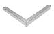 Aluminium daktrim standaard buitenhoek 60x64mm