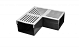 Aqua drain 50/100 hoekstuk met grijs aluminium rooster