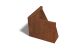 Cortenstaal keerwand buitenhoek 50x50cm (hoogte 40cm)