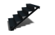 Zwarte trap 5-trede (breedte 100cm)