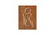 Cortenstaal wanddecoratie Woman-Small