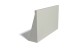 Gepoedercoat staal keerwand recht 100cm (hoogte 60cm)-RAL9010 (wit)