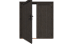 Vuren dichte deur dubbel, geschaafd 195x195 - Zwart