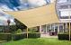 Zonnezeil waterdicht - 4-kant 4.2x4.2m zandbeige
