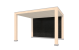 Zweedsrabat wand zwart gespoten - Type D 350x224cm