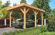 DHZ Carport Plat dak Sloten - 350x500cm basis