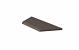 Zwembadrand hoek Links (100/60x40x5 cm) taupe