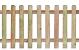 Tuinhek geïmpregneerd recht - H100xB180cm - lamel afmeting: 1.6x9.0cm / 11 lamellen - glad geschaafd