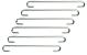 Gaasverbinder - 9 cm RVS - Gaasverbinder om 2 gazen bij elkaar te houden / 6 stuks per hoogte 180cm