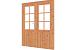 Deur Douglas dubbel, geschaafd 195x199 - GLAS