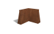 Cortenstaal keerwand binnenhoek 50x50cm (hoogte 60cm)