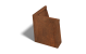 Cortenstaal keerwand buitenhoek 50x50cm (hoogte 60cm)