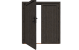 Vuren dichte deur dubbel, geschaafd 195x195 - Zwart