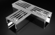 Luxe Drain T-Stuk met grijs aluminium rooster
