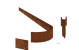 Cortenstaal kantopsluiting FLEX geplet 23 cm complete set per 24 meter