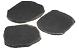 Stapsteen -  basalt Soft finish Ø 40 cm x 3 cm zwart