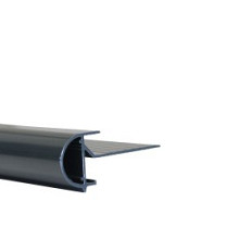 Aluminium daktrim KRAAL - 26x45x2500 mm - ANTRACIET
