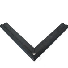 Aluminium buitenhoek kraal 26x45mm  - ZWART daktrim