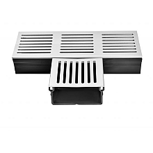 Aqua drain 50/100 T-stuk met grijs aluminium rooster