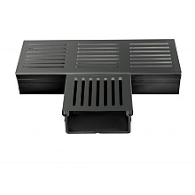 Aqua drain 50/100 T-stuk met zwart aluminium rooster