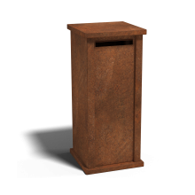 Cortenstaal brievenbus Arizona S - 40 x 40 x 100cm