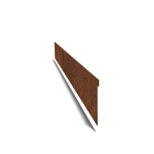 Cortenstaal kantopsluiting geplet 230mm (lengte 240cm)