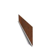 Cortenstaal kantopsluiting recht 150mm (lengte 240cm)