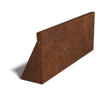 Cortenstaal keerwand recht 100cm (hoogte 40cm)