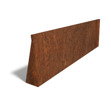 Cortenstaal keerwand recht 200mm (hoogte 60cm)