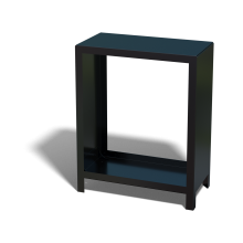 Gepoedercoat staal houtopslag 100x80x40-RAL9005 (zwart)