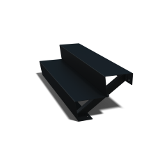 Zwarte trap 2-trede (breedte 120cm)