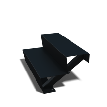 Zwarte trap 2-trede (breedte 80cm)