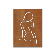 Cortenstaal wanddecoratie Woman-Small