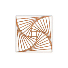 Cortenstaal wanddecoratie Geometric Pattern 3.0-Large