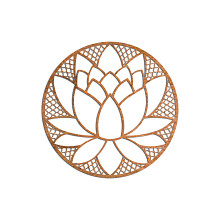 Cortenstaal wanddecoratie Lotus Flower-Large