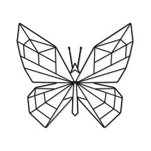Cortenstaal wanddecoratie Butterfly 1.0-Small