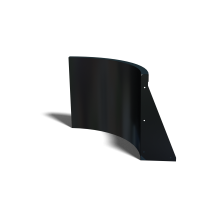 Gepoedercoat staal keerwand binnenbocht 50x50cm (hoogte 50cm)-RAL9005 (zwart)