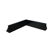 Gepoedercoat staal keerwand binnenhoek 100x100cm (hoogte 30cm)-RAL9005 (zwart)