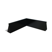 Gepoedercoat staal keerwand binnenhoek 100x100cm (hoogte 40cm)-RAL9005 (zwart)