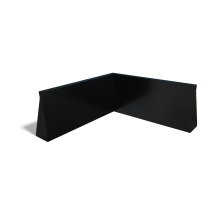Gepoedercoat staal keerwand binnenhoek 100x100cm (hoogte 50cm)-RAL9005 (zwart)