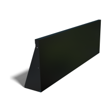 Gepoedercoat staal keerwand recht 150cm (hoogte 50cm)-RAL9005 (zwart)