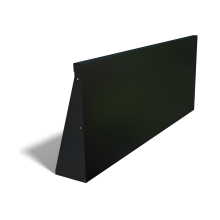 Gepoedercoat staal keerwand recht 150cm (hoogte 60cm)-RAL9005 (zwart)