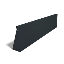Gepoedercoat staal keerwand recht 200mm (hoogte 50cm)-RAL7016 (antraciet grijs)