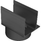 Luxe Drain verbindingsstuk met verticale uitloop 80mm single leg - excentrisch